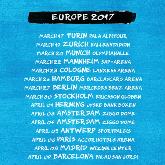 European Tour Dates Announced!